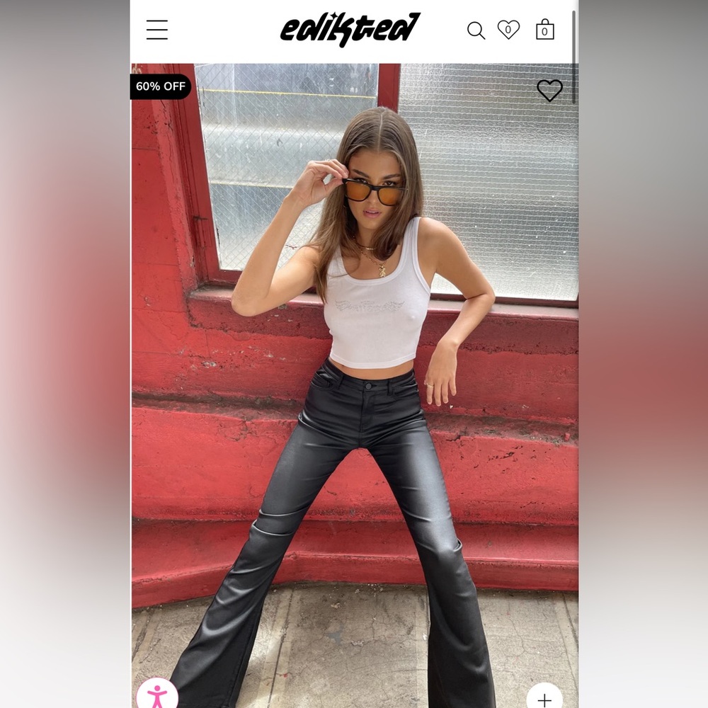 Edikted faux leather pants brand new
